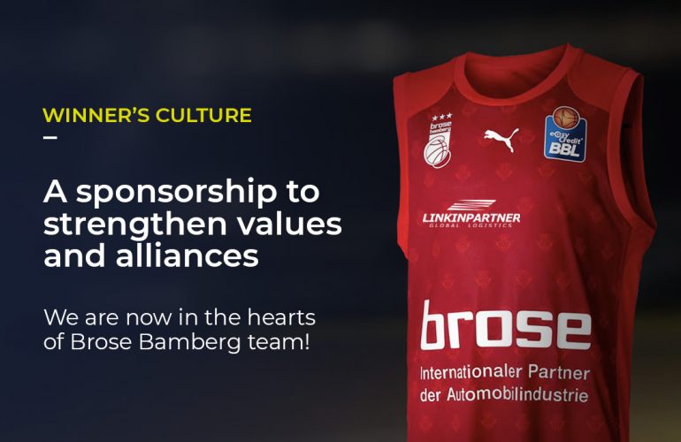 By the side of the team’s red shirt, it is written: WINNER’S CULTURE, A sponsorship to strengthen values and alliances. We are now in the hearts of Brose Bamberg basketball team!